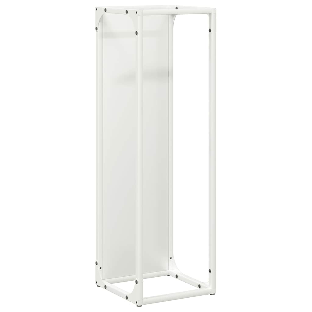Firewood Rack White 25x25x80 cm Cold-rolled steel