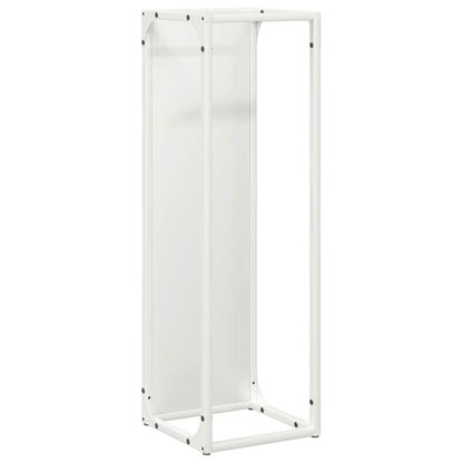 Firewood Rack White 25x25x80 cm Cold-rolled steel