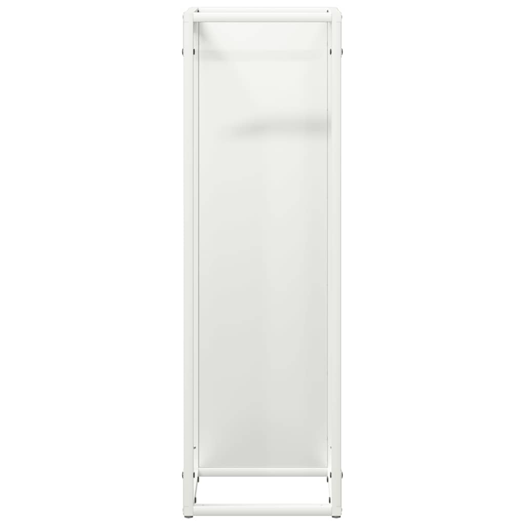 Firewood Rack White 25x25x80 cm Cold-rolled steel
