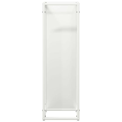 Firewood Rack White 25x25x80 cm Cold-rolled steel