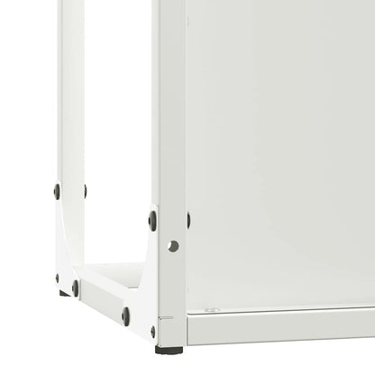 Firewood Rack White 25x25x80 cm Cold-rolled steel