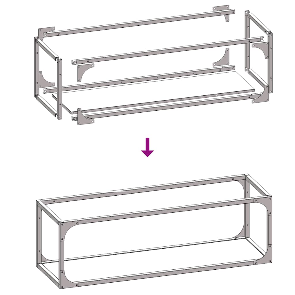 Firewood Rack White 25x25x80 cm Cold-rolled steel