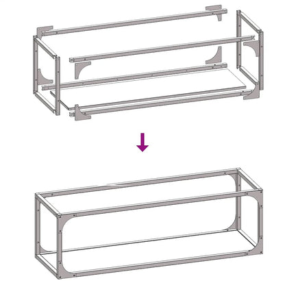 Firewood Rack Anthracite 25x25x80 cm Cold-rolled steel