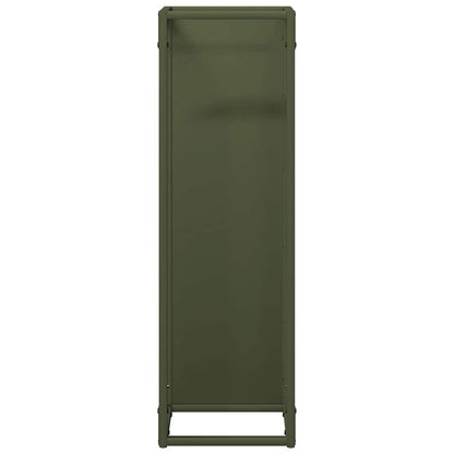 Firewood Rack Olive Green 25x25x80 cm Cold-rolled steel