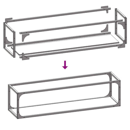 Firewood Rack Black 25x25x100 cm Cold-rolled steel