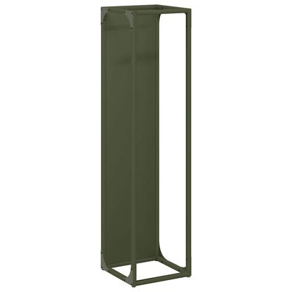 Firewood Rack Olive Green 25x25x100 cm Cold-rolled steel
