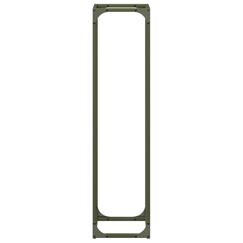 Firewood Rack Olive Green 25x25x100 cm Cold-rolled steel