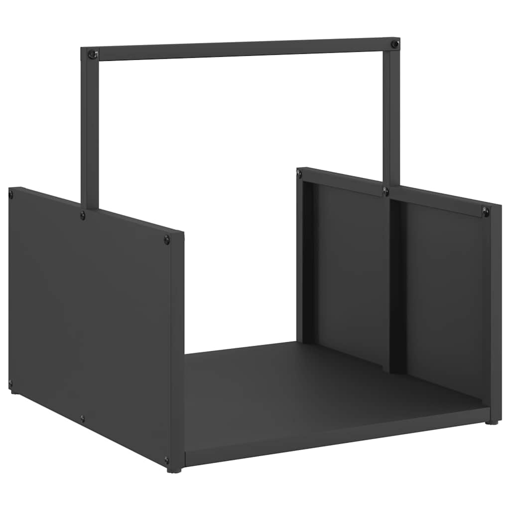 Firewood Rack Black 40x40x40 cm Cold-rolled steel