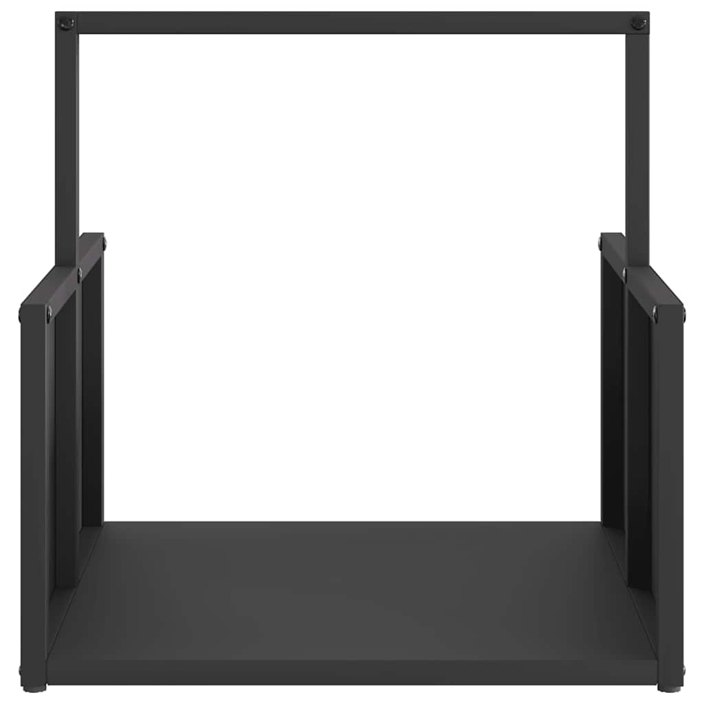 Firewood Rack Black 40x40x40 cm Cold-rolled steel