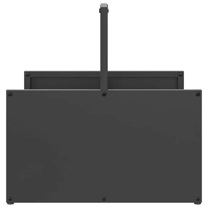 Firewood Rack Black 40x40x40 cm Cold-rolled steel