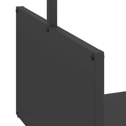 Firewood Rack Black 40x40x40 cm Cold-rolled steel