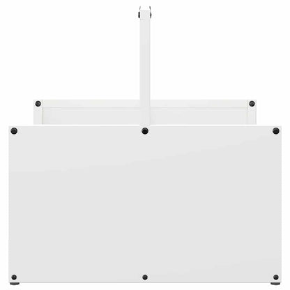 Firewood Rack White 40x40x40 cm Cold-rolled steel