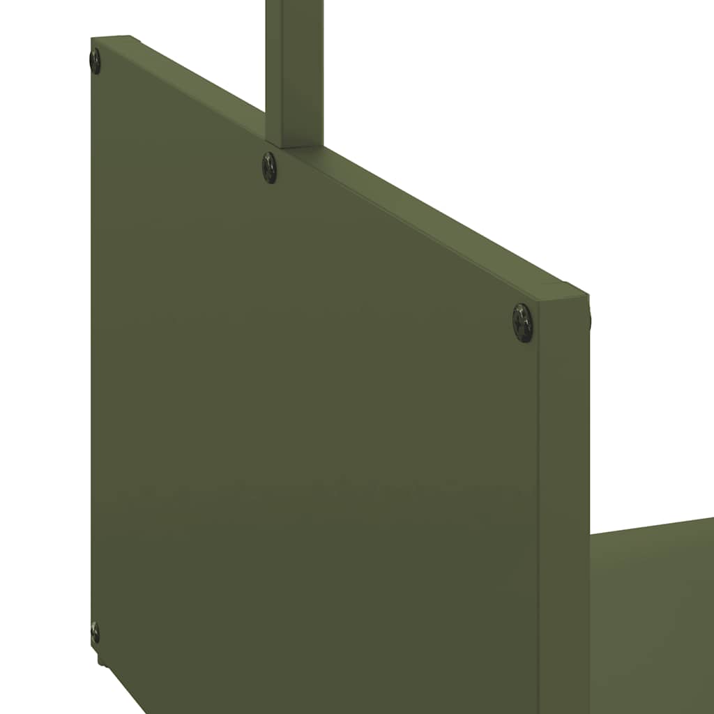 Firewood Rack Olive Green 40x40x40 cm Cold-rolled steel