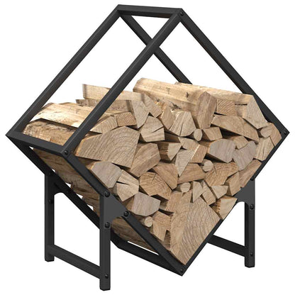 Firewood Rack Black 50x25x50 cm Cold-rolled steel