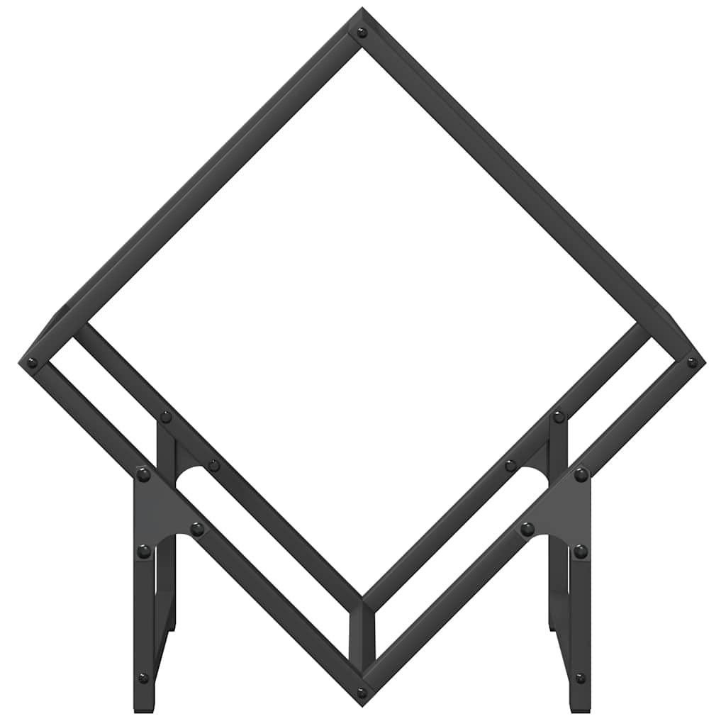 Firewood Rack Black 50x25x50 cm Cold-rolled steel