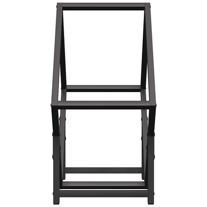 Firewood Rack Black 50x25x50 cm Cold-rolled steel