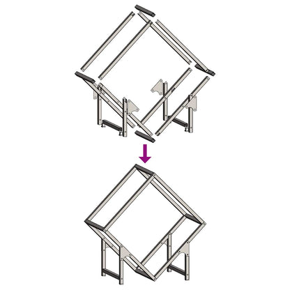 Firewood Rack Black 50x25x50 cm Cold-rolled steel