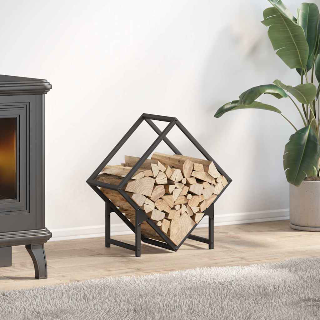 Firewood Rack Black 50x25x50 cm Cold-rolled steel