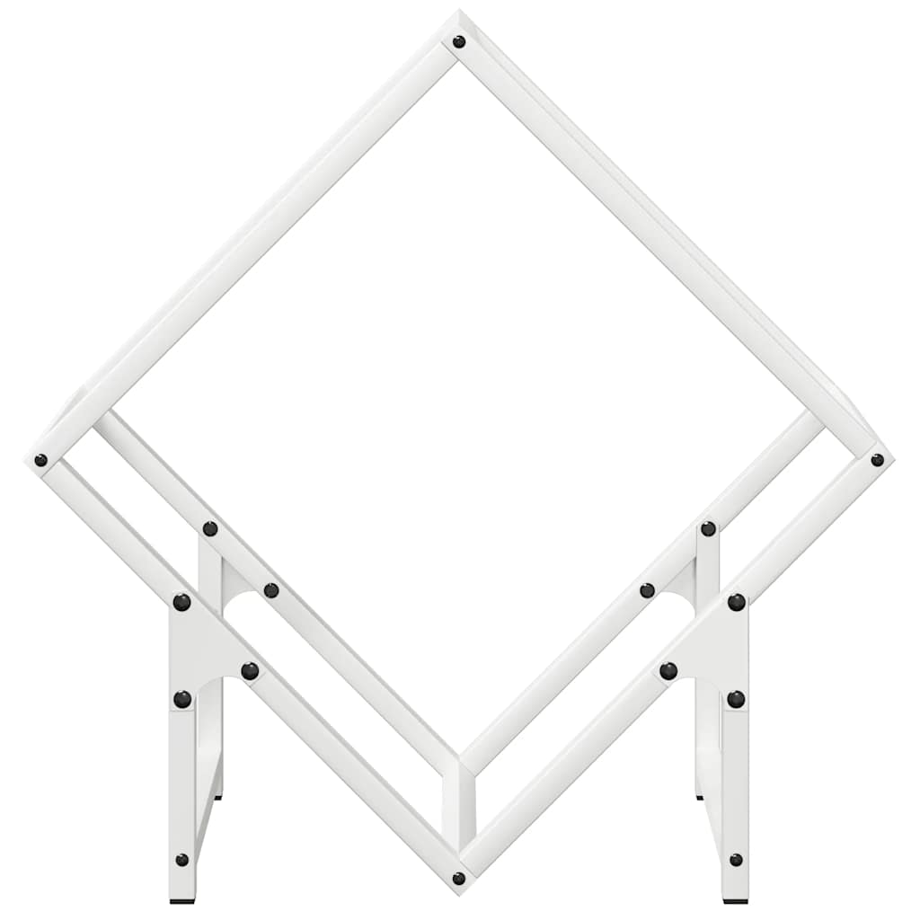 Firewood Rack White 50x25x50 cm Cold-rolled steel