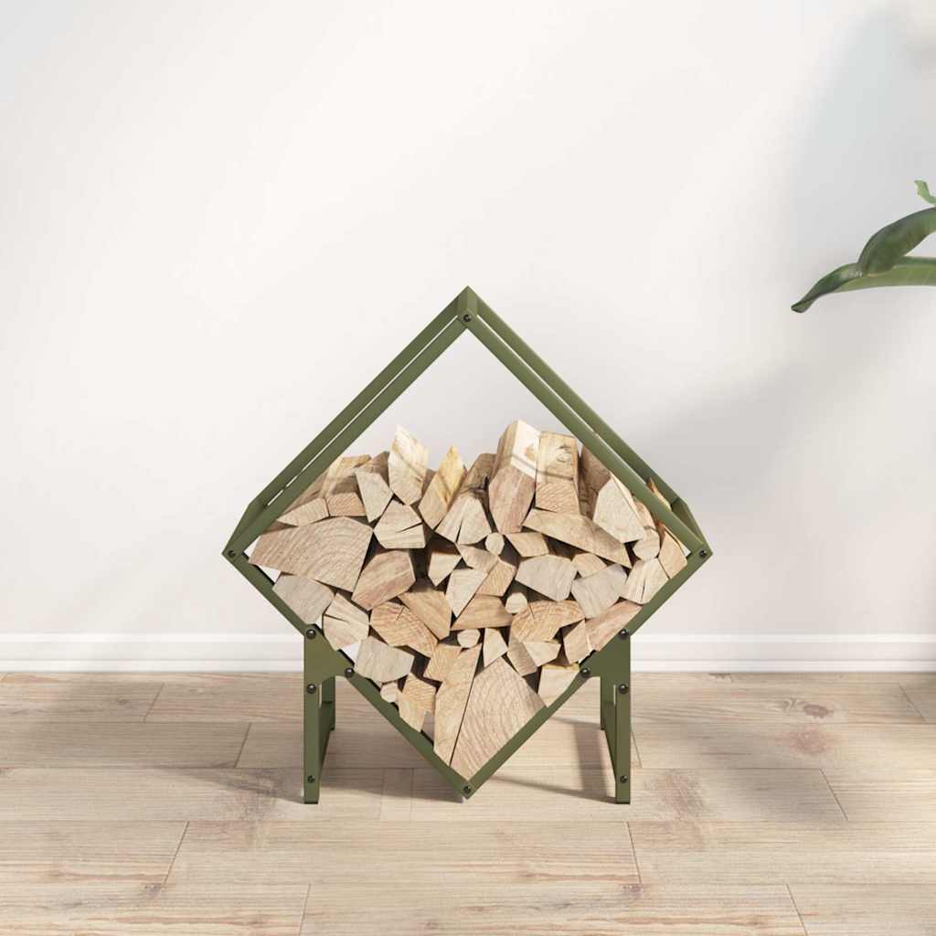 Firewood Rack Olive Green 50x25x50 cm Cold-rolled steel