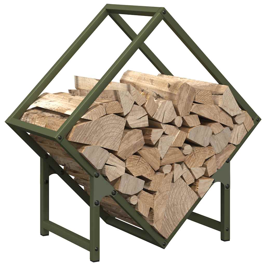 Firewood Rack Olive Green 50x25x50 cm Cold-rolled steel