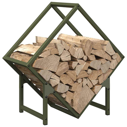 Firewood Rack Olive Green 50x25x50 cm Cold-rolled steel