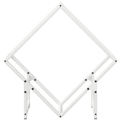 Firewood Rack White 60x25x60 cm Cold-rolled steel