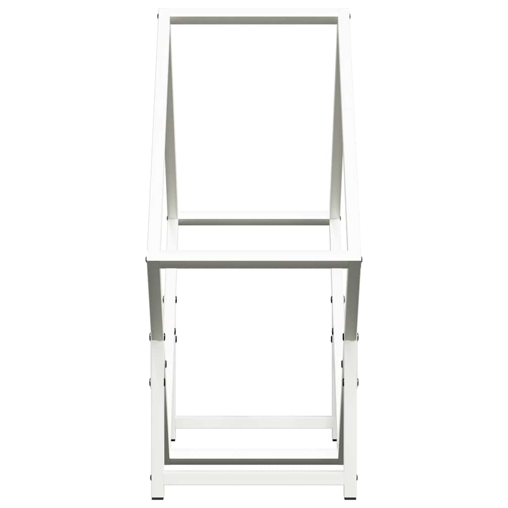 Firewood Rack White 60x25x60 cm Cold-rolled steel