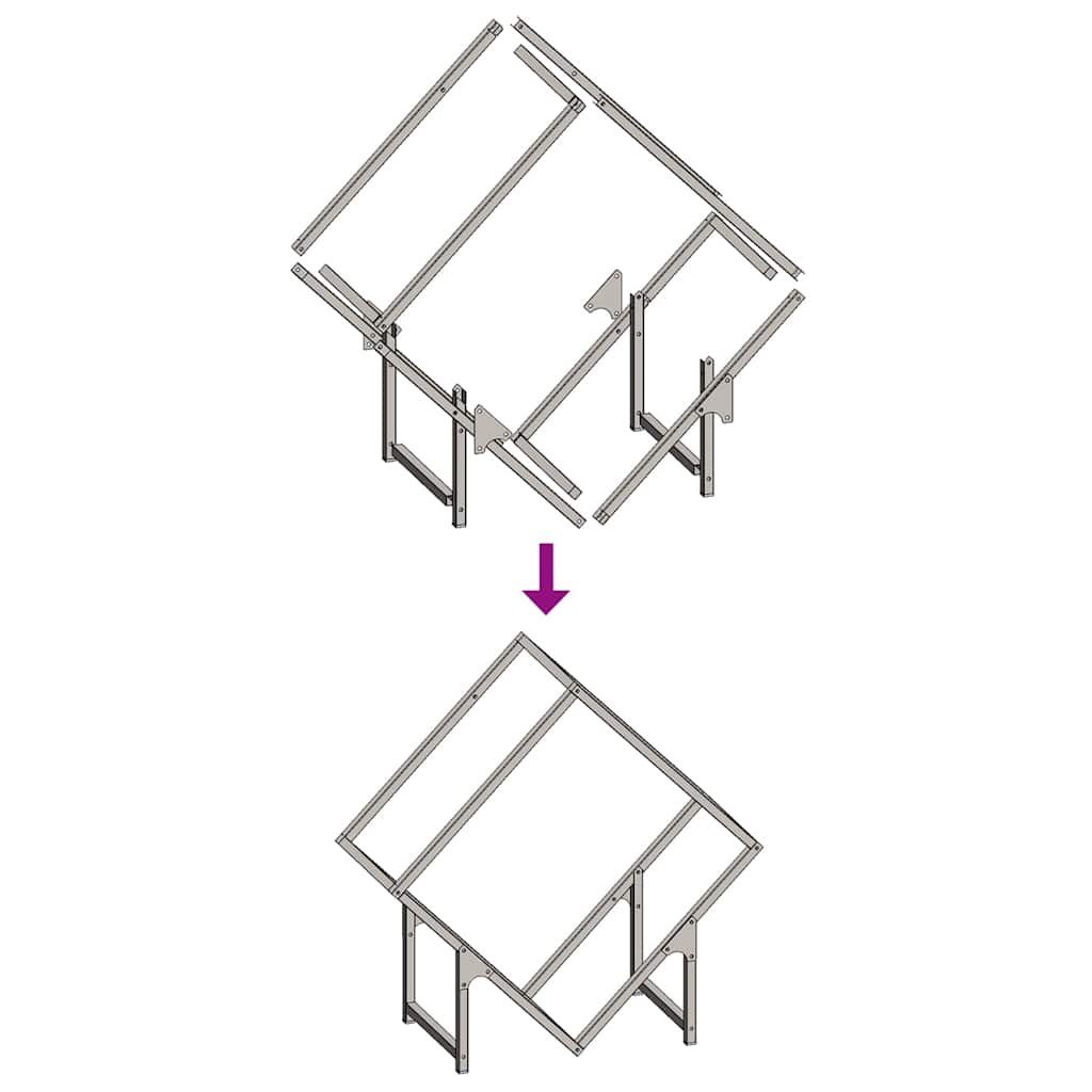 Firewood Rack White 60x25x60 cm Cold-rolled steel