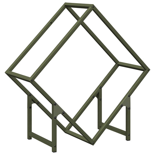 Firewood Rack Olive Green 60x25x60 cm Cold-rolled steel