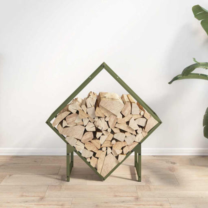 Firewood Rack Olive Green 60x25x60 cm Cold-rolled steel