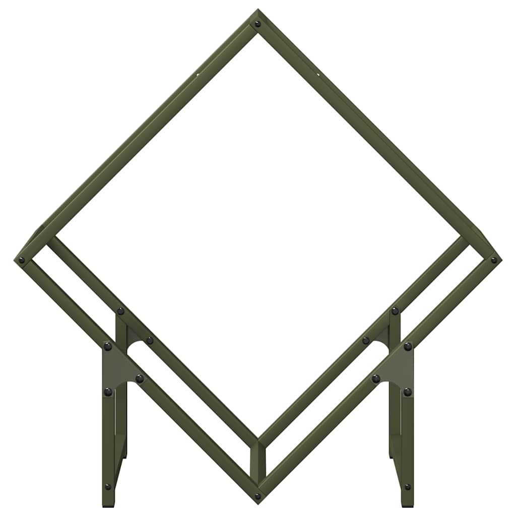Firewood Rack Olive Green 60x25x60 cm Cold-rolled steel