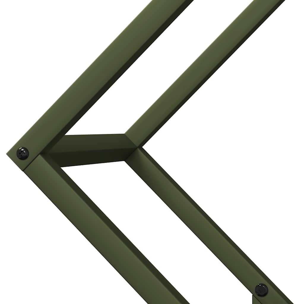 Firewood Rack Olive Green 60x25x60 cm Cold-rolled steel