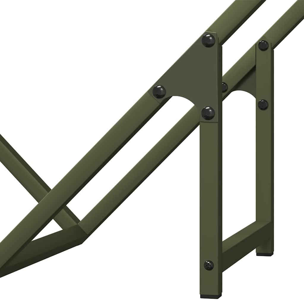 Firewood Rack Olive Green 60x25x60 cm Cold-rolled steel