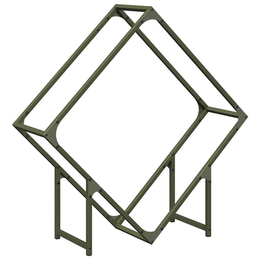 Firewood Rack Olive Green 80x25x80 cm Cold-rolled steel