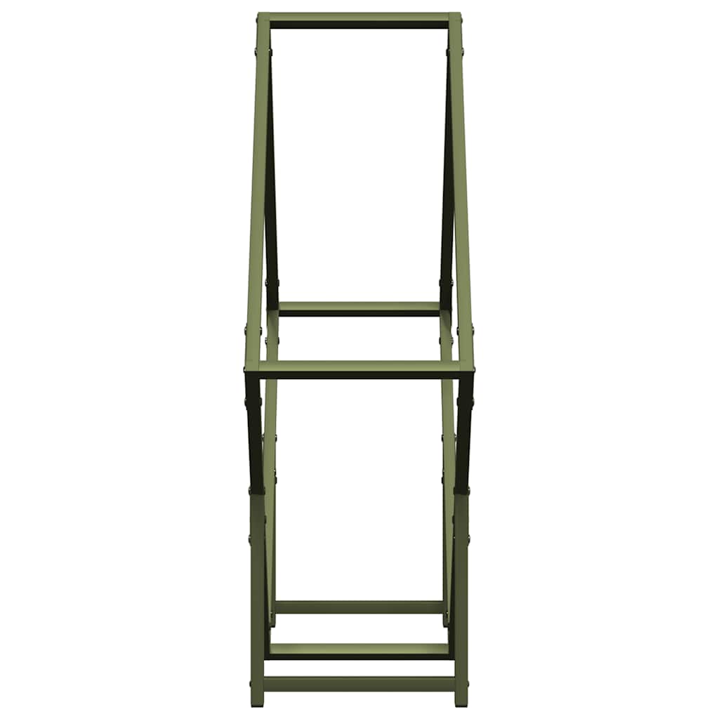 Firewood Rack Olive Green 80x25x80 cm Cold-rolled steel