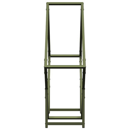 Firewood Rack Olive Green 80x25x80 cm Cold-rolled steel