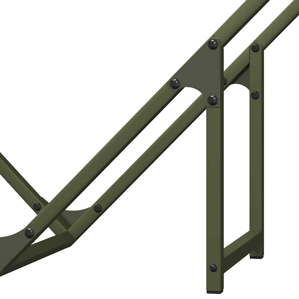 Firewood Rack Olive Green 80x25x80 cm Cold-rolled steel