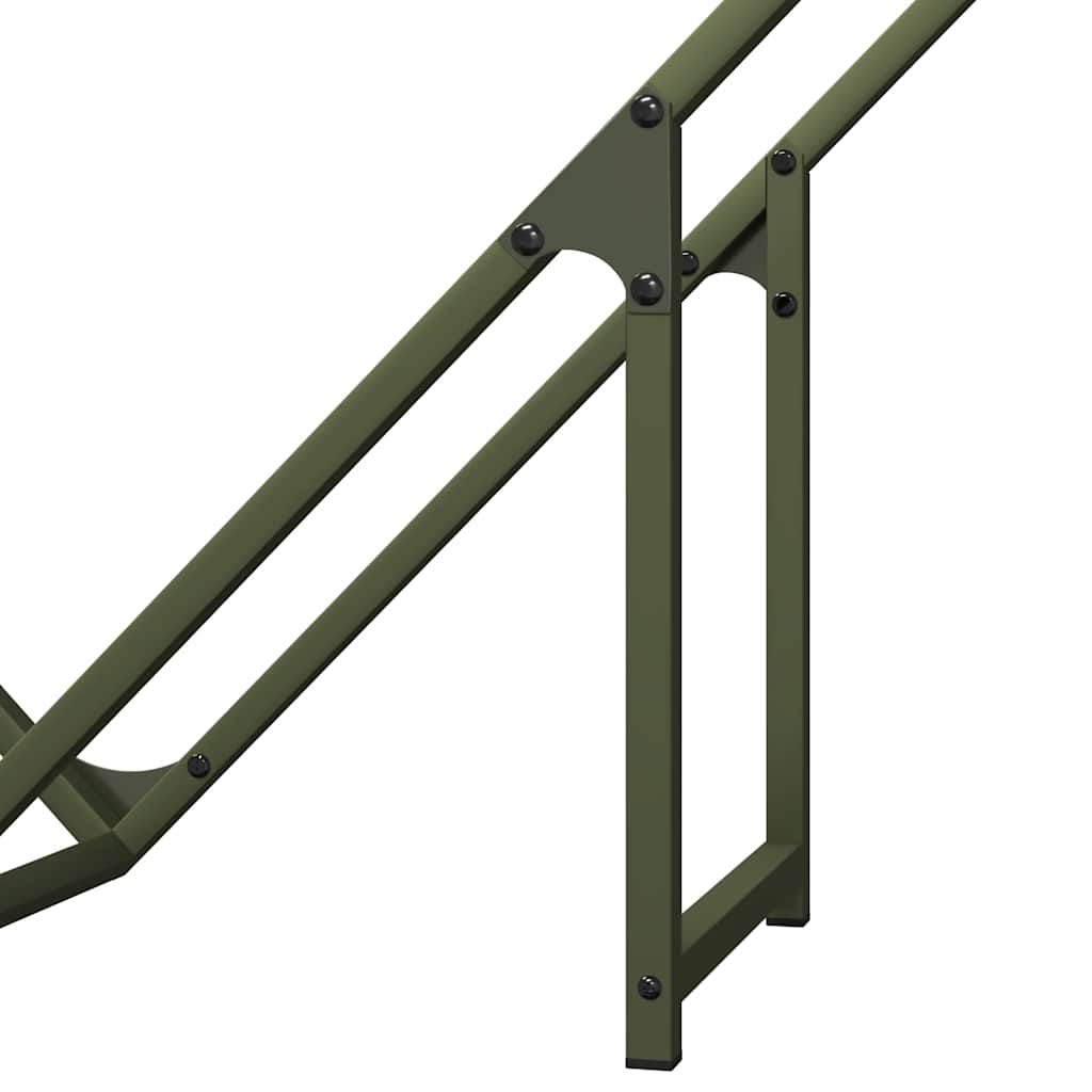 Firewood Rack Olive Green 100x25x100 cm Cold-rolled steel