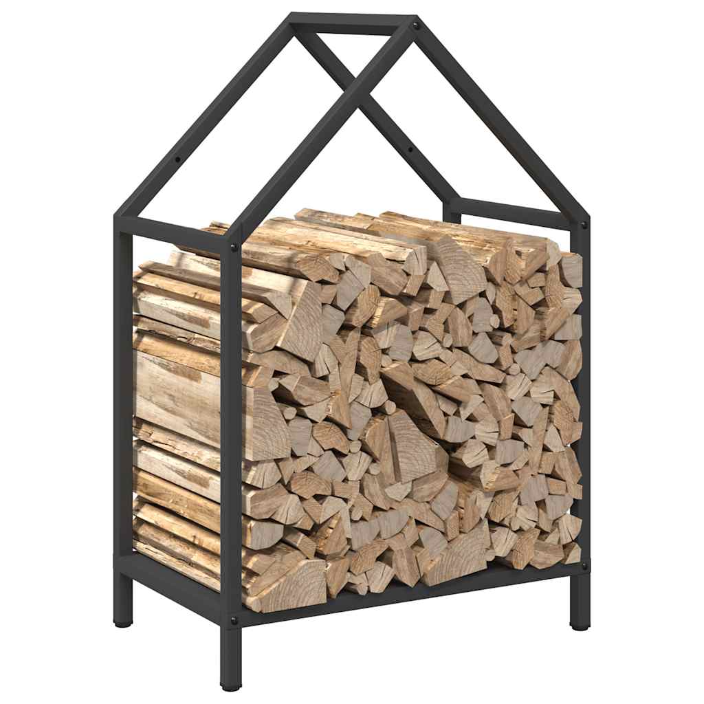 Firewood Rack Black 40x25x60 cm Cold-rolled steel