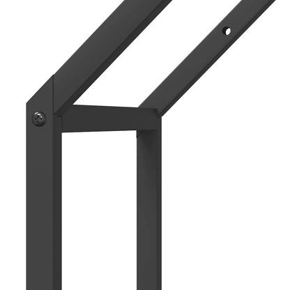 Firewood Rack Black 40x25x60 cm Cold-rolled steel