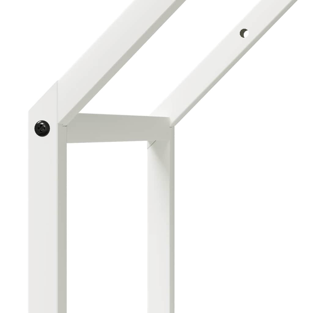 Firewood Rack White 40x25x60 cm Cold-rolled steel