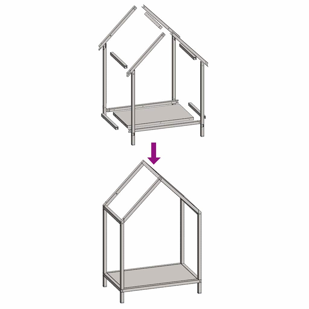 Firewood Rack White 40x25x60 cm Cold-rolled steel