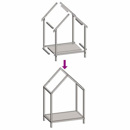 Firewood Rack White 40x25x60 cm Cold-rolled steel