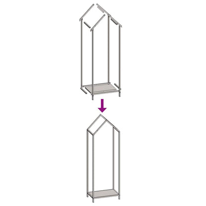Firewood Rack White 40x25x120 cm Cold-rolled steel