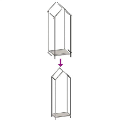 Firewood Rack Anthracite 40x25x120 cm Cold-rolled steel