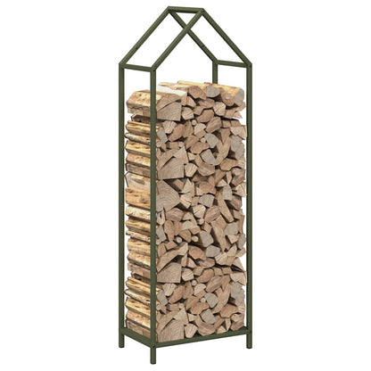 Firewood Rack Olive Green 40x25x120 cm Cold-rolled steel