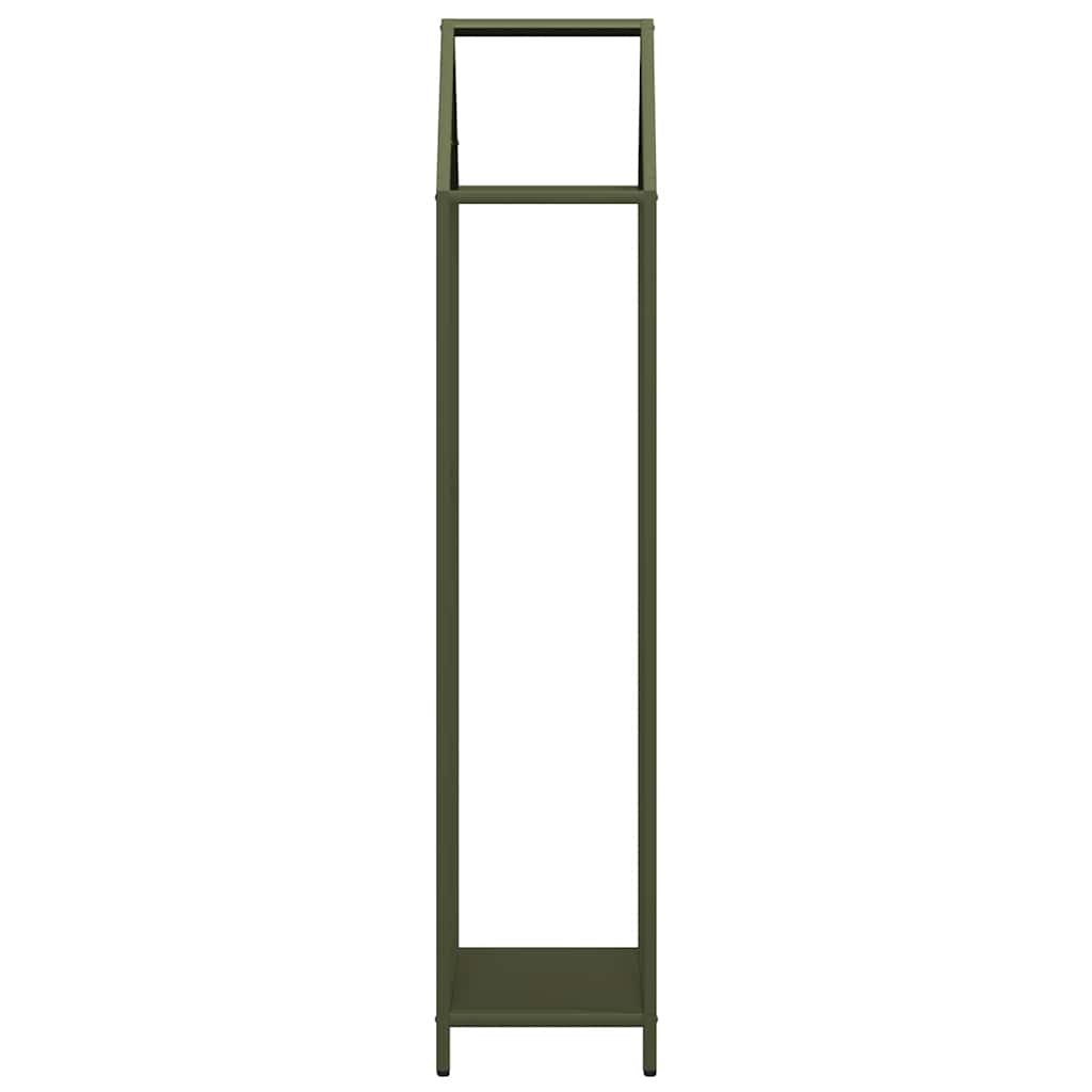 Firewood Rack Olive Green 40x25x120 cm Cold-rolled steel