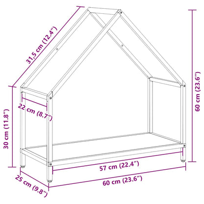 Firewood Rack White 60x25x60 cm Cold-rolled steel