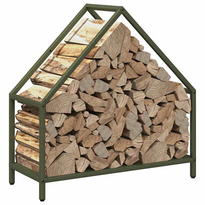 Firewood Rack Olive Green 60x25x60 cm Cold-rolled steel